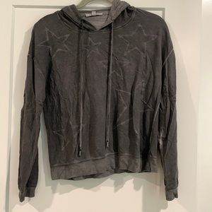 Lightweight grey star hoodie